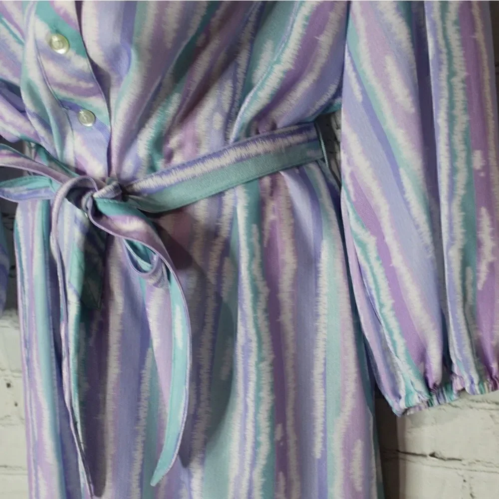 ‎Women's Vintage CALIFORNIA LOOKS Long Sleevez Stripes Dress Size 22